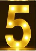 Luminous LED letter and number night light for weddings and parties