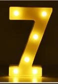 Luminous LED letter and number night light for weddings and parties
