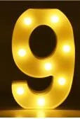 Luminous LED letter and number night light for weddings and parties