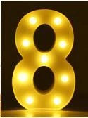 Luminous LED letter and number night light for weddings and parties