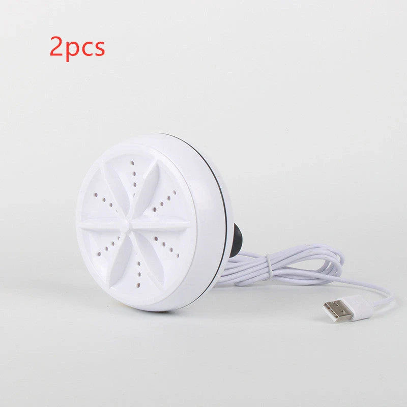 Mini portable ultrasonic washing machine with USB power for travel and small spaces