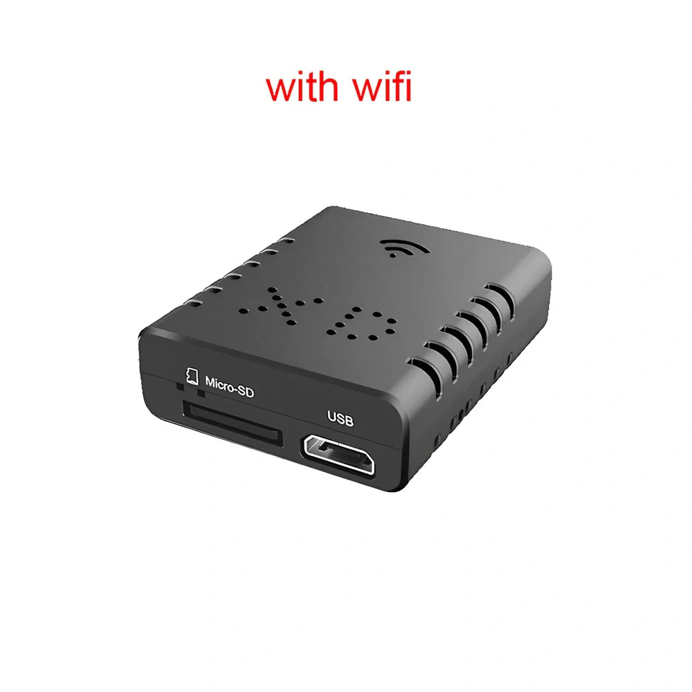 Compact white A9 WiFi sports camera with 1080P HD, infrared night vision, 45x45x50mm size, mounted on rotating bracket