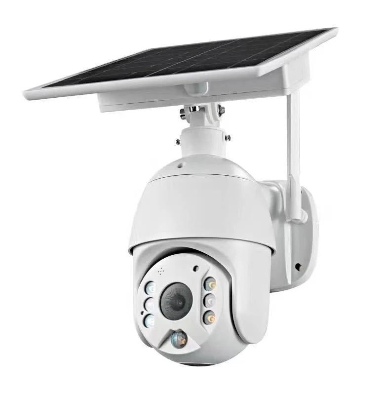 Solar-powered 4G security camera with 1080P resolution for outdoor surveillance