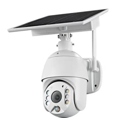 Solar-powered 4G security camera with 1080P resolution for outdoor surveillance