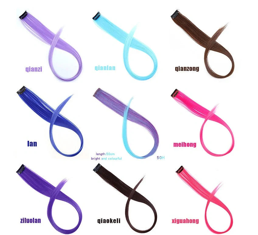 Blowable colour hair extension piece with high temperature wire construction in multiple colour options