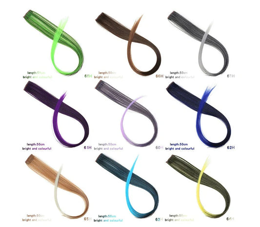 Blowable colour hair extension piece with high temperature wire construction in multiple colour options