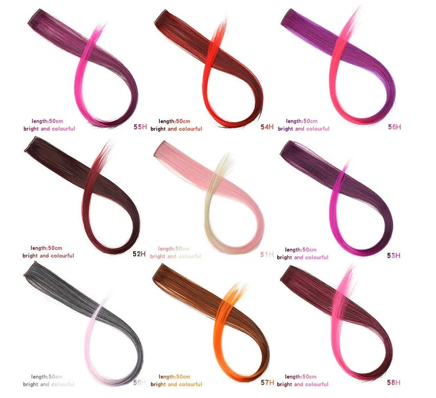 Blowable colour hair extension piece with high temperature wire construction in multiple colour options