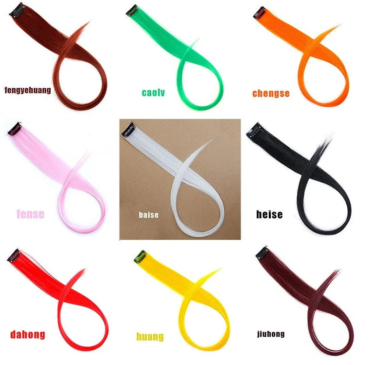 Blowable colour hair extension piece with high temperature wire construction in multiple colour options