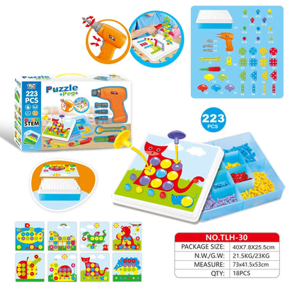 Creative Building Kits Educational Blocks Sets with safe plastic power drill for children