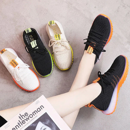 Mesh sneakers with tassel detail in beige, white orange, black orange, and black green colour options