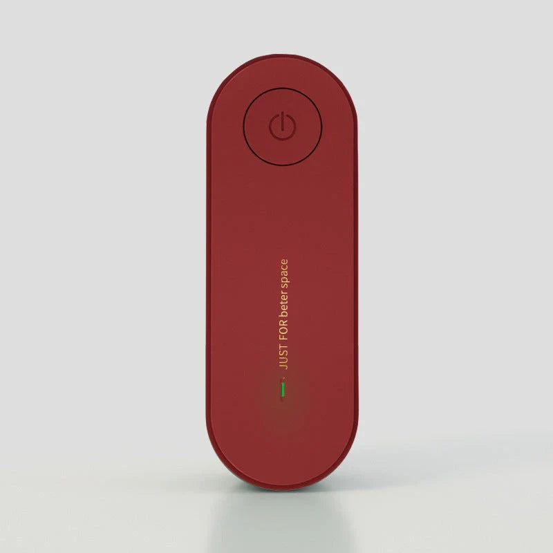 Compact negative ion air purifier in various colors, releasing 5 million ions to purify the air in your home or office