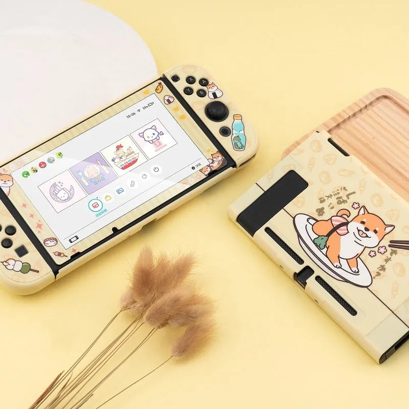 Nintendo Switch Lite silicone protective case with hard PC back grip housing.