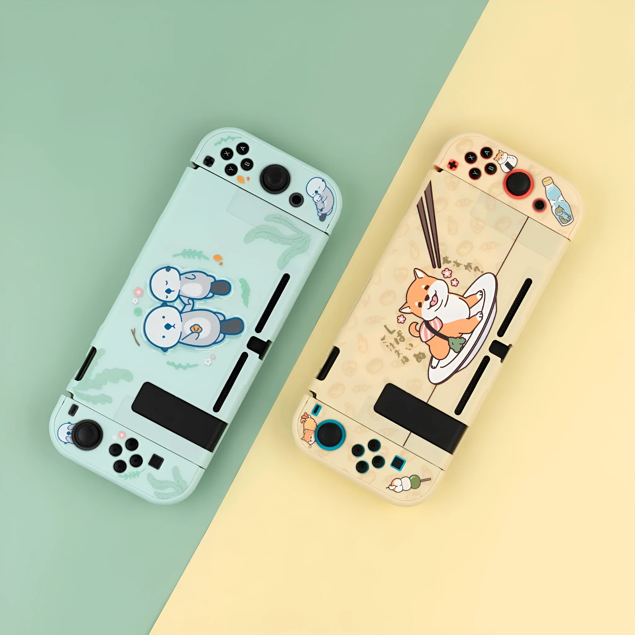Nintendo Switch Lite silicone protective case with hard PC back grip housing.