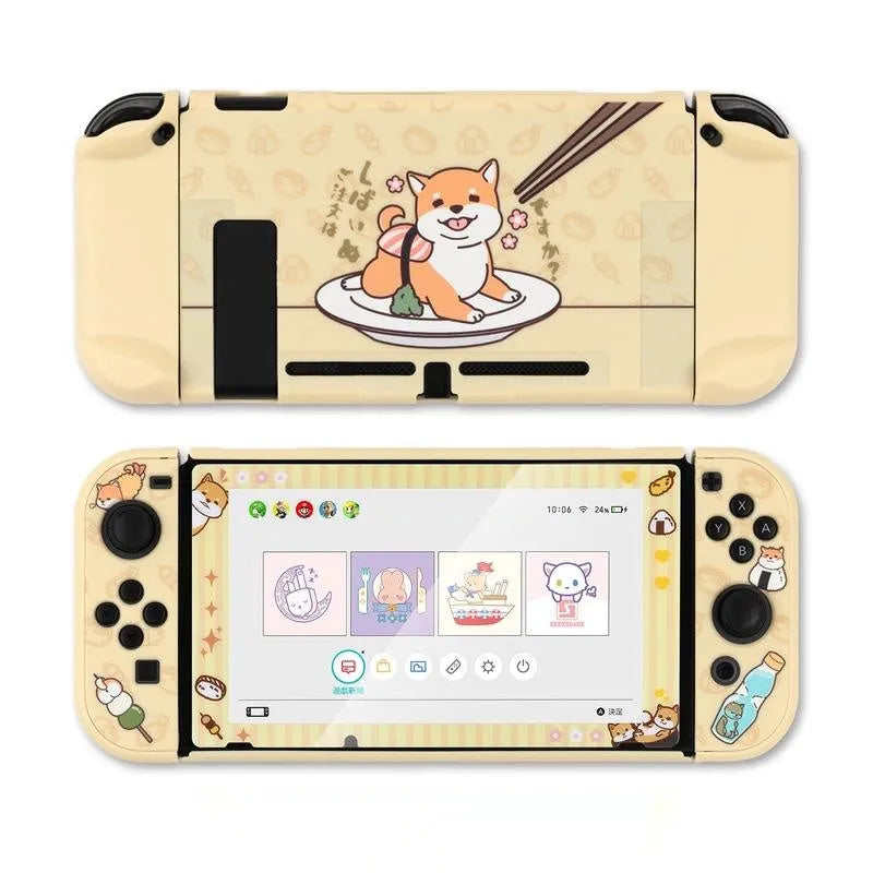 Nintendo Switch Lite silicone protective case with hard PC back grip housing.