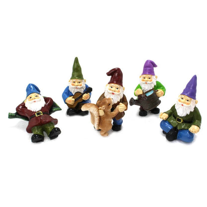 Dwarf garden gnome plug-in ornament for outdoor decoration