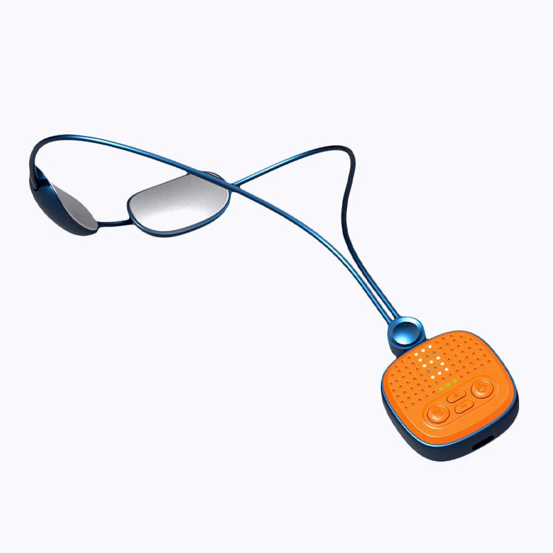 Intelligent Portable Pulse 4D Cordless Neck Massager in blue and pink