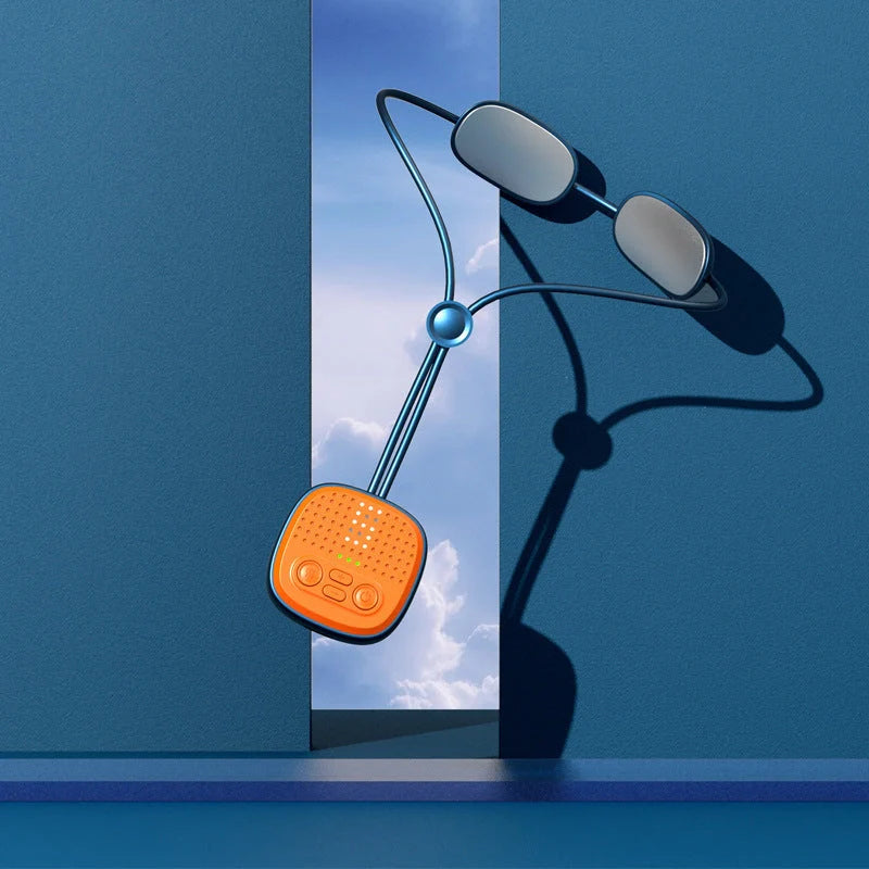 Intelligent Portable Pulse 4D Cordless Neck Massager in blue and pink