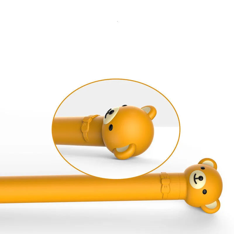 Apple Pencil inside a silicone protective case with cartoon rabbit design