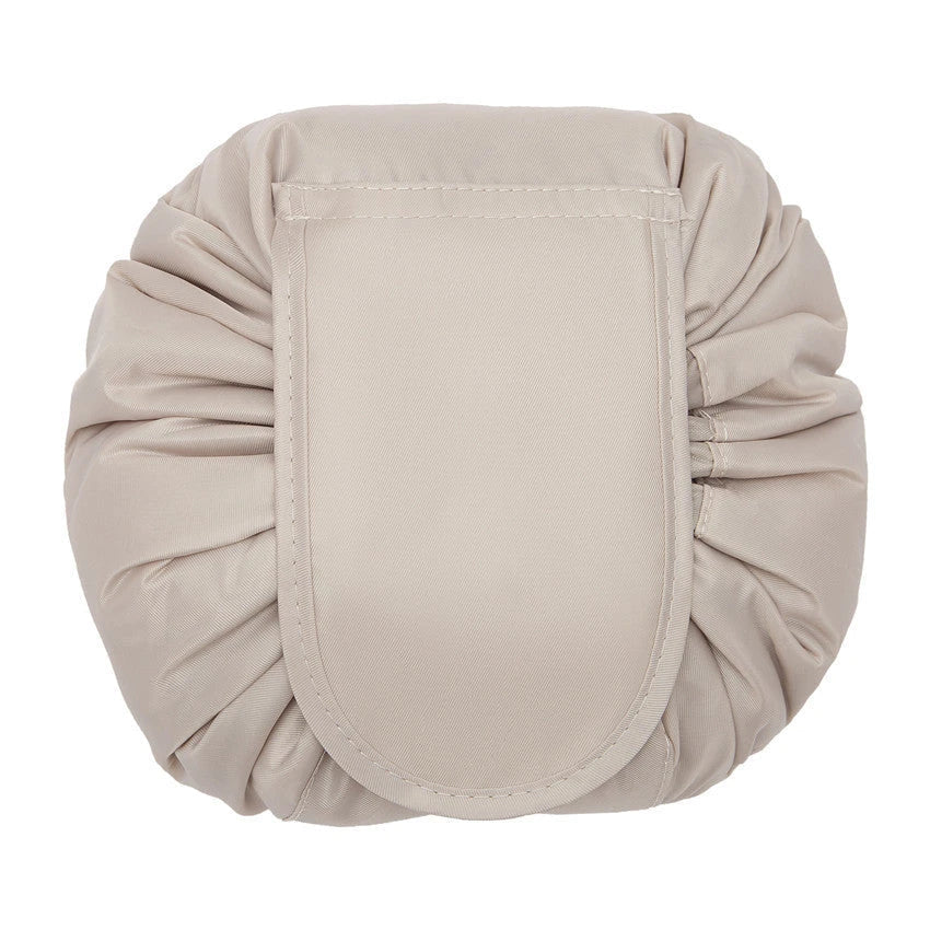 Stylish drawstring cosmetic bag with large capacity for beauty essentials