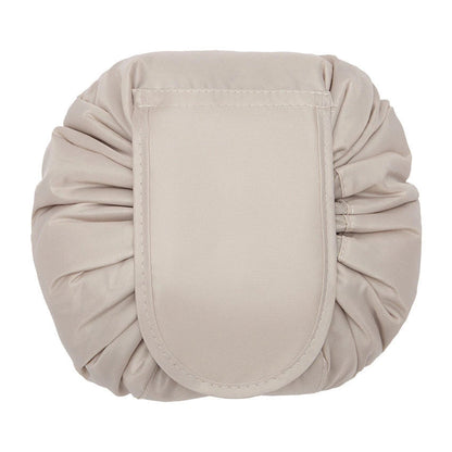 Stylish drawstring cosmetic bag with large capacity for beauty essentials