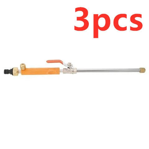 High-pressure electric water gun in blue and silver for car and garden cleaning