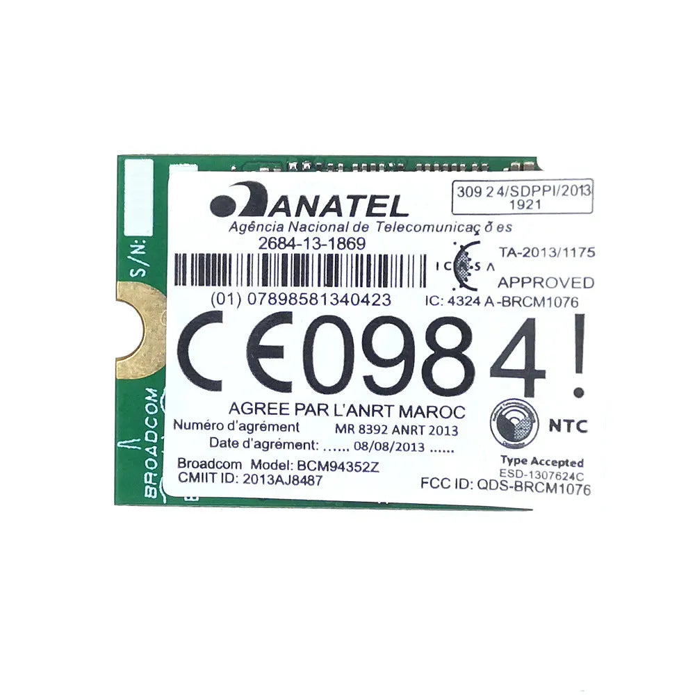WTXUP BCM94352Z 1200Mbps dual band WiFi Bluetooth 4.0 NGFF M2 wireless card green PCB