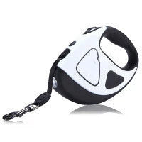 Automatic retractable dog leash with LED light for night safety
