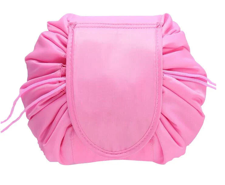 Stylish drawstring cosmetic bag with large capacity for beauty essentials