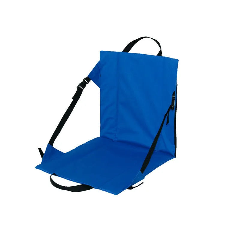 Portable outdoor folding cushion with backrest in royal blue 600D Oxford cloth 41x40cm