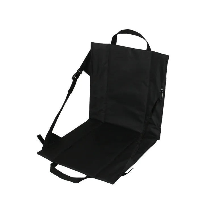 Portable outdoor folding cushion with backrest in royal blue 600D Oxford cloth 41x40cm