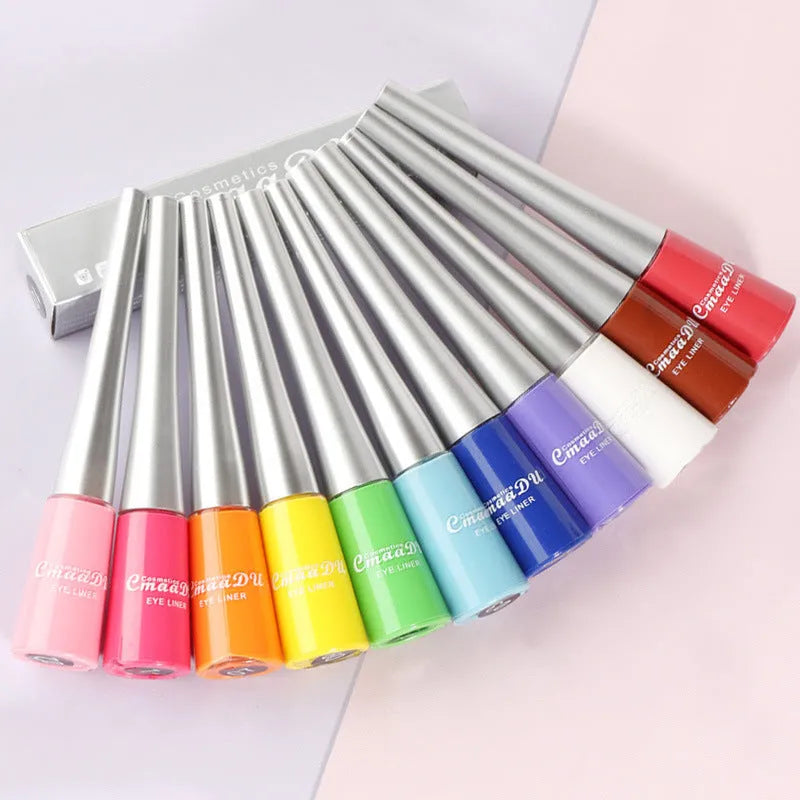 17 colour matte liquid eyeliner in portable tube with quick-drying waterproof formula