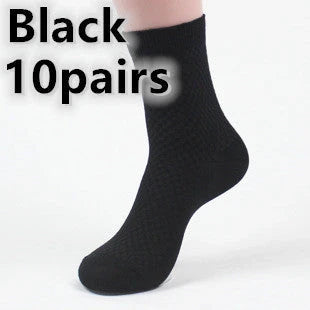 Men's bamboo fiber business socks in various colours