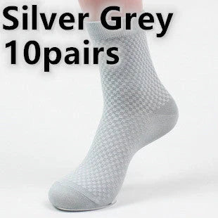Men's bamboo fiber business socks in various colours