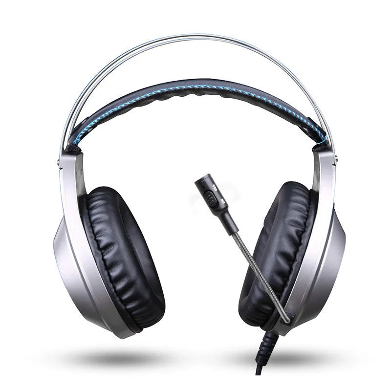 Black wired USB computer headset with over-ear design and integrated microphone