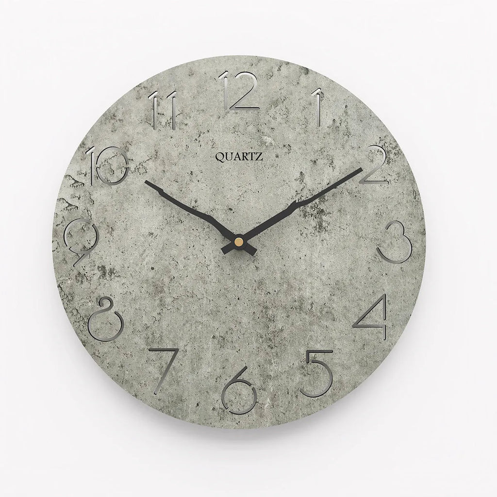 Grey European style wall clock for modern living room decoration