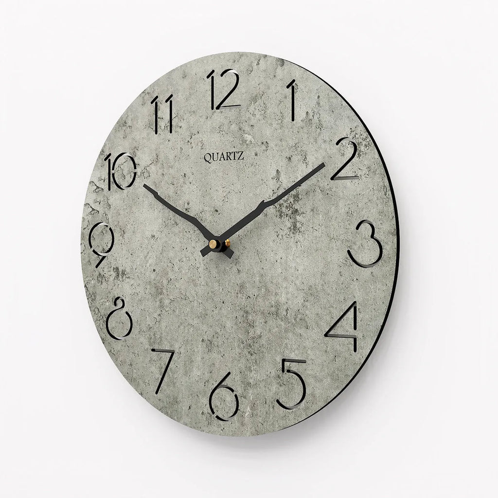 Grey European style wall clock for modern living room decoration