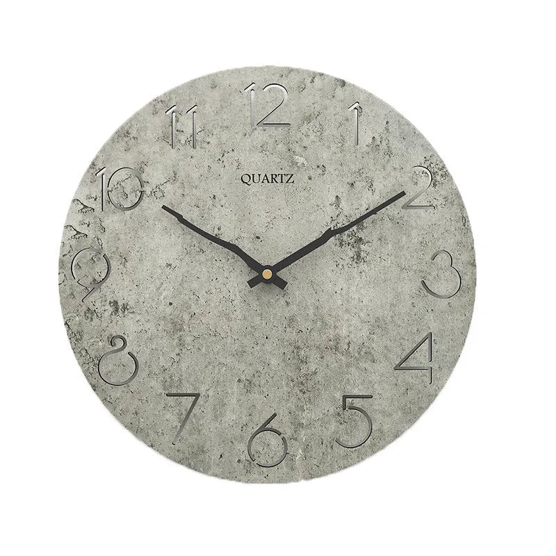 Grey European style wall clock for modern living room decoration