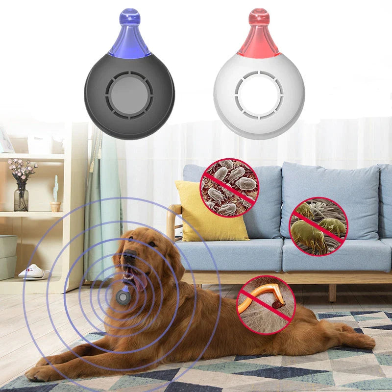 Ultrasonic pest repeller with dazzling aurora lights, keeping outdoor adventures pest-free and safe for humans and pets