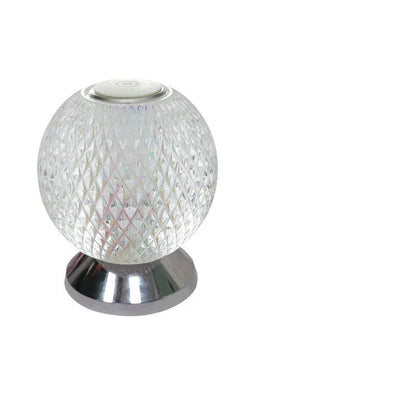 Acrylic crystal lamp with adjustable touch controls, emitting a warm, soothing glow for a relaxing ambiance