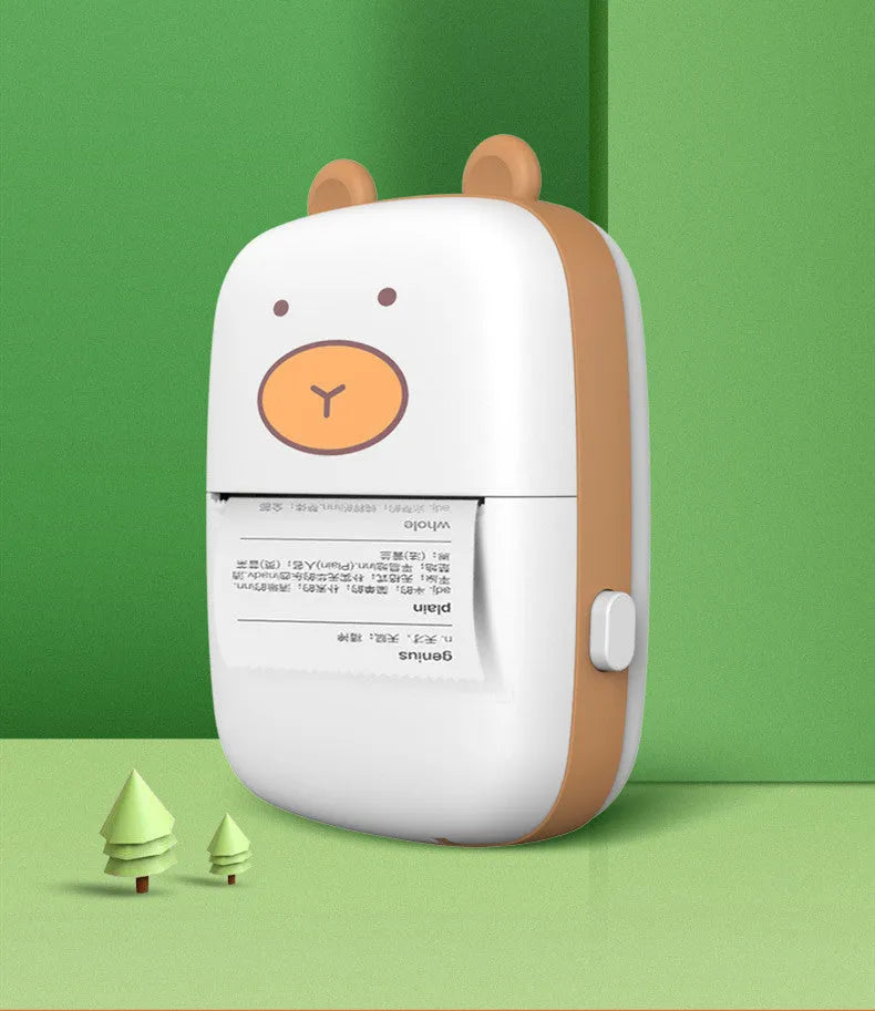 White Student's Pocket Wrong Problem Learning Printer with Bluetooth, 98x128x65mm PC body