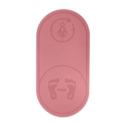 Double-sided TPE skipping mat in grey and pink, featuring anti-skid and shock-absorbing properties