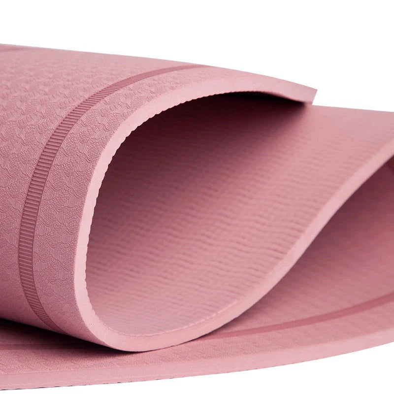 Double-sided TPE skipping mat in grey and pink, featuring anti-skid and shock-absorbing properties