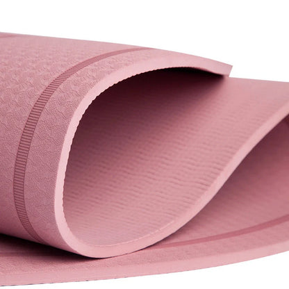 Double-sided TPE skipping mat in grey and pink, featuring anti-skid and shock-absorbing properties