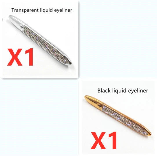 Multicolour self-adhesive false eyelashes with eyeliner for easy application