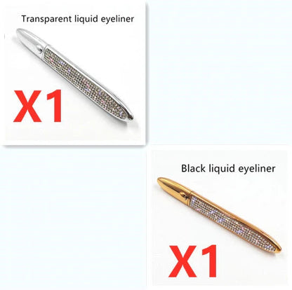 Multicolour self-adhesive false eyelashes with eyeliner for easy application