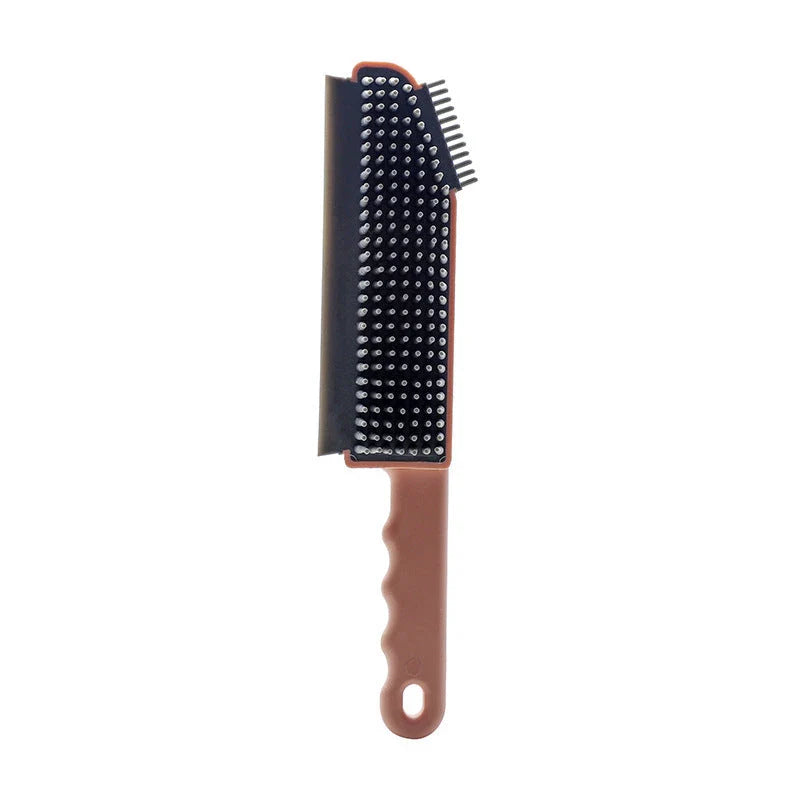 Versatile all-purpose cleaning brush with soft bristles, side scraper, and small head for accessing tight spaces in Kiwi homes