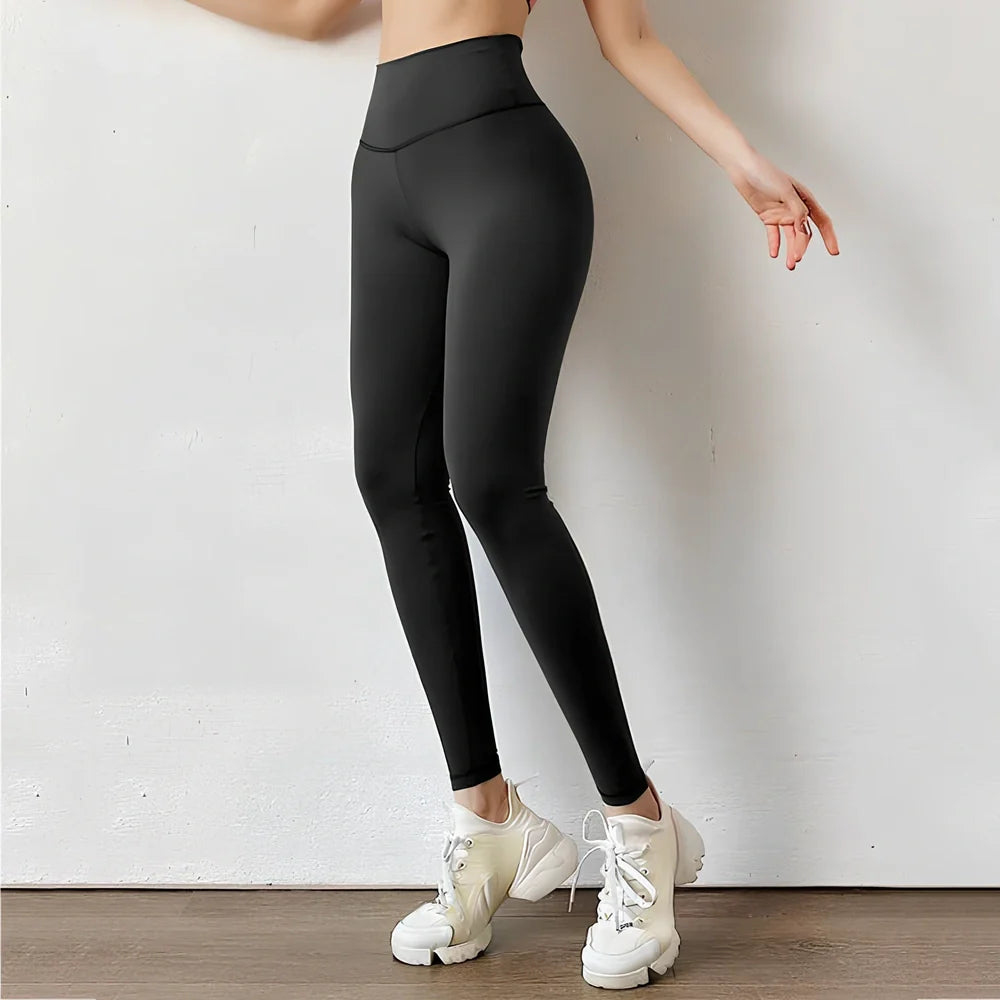 Women's hip-lift yoga pants in multiple colours with dual fabric options for fitness workouts