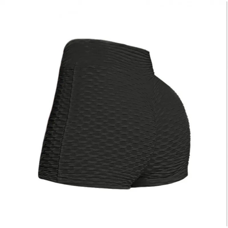 Women's tight yoga shorts hot pants in polyester fibre for fitness, available in multiple colours