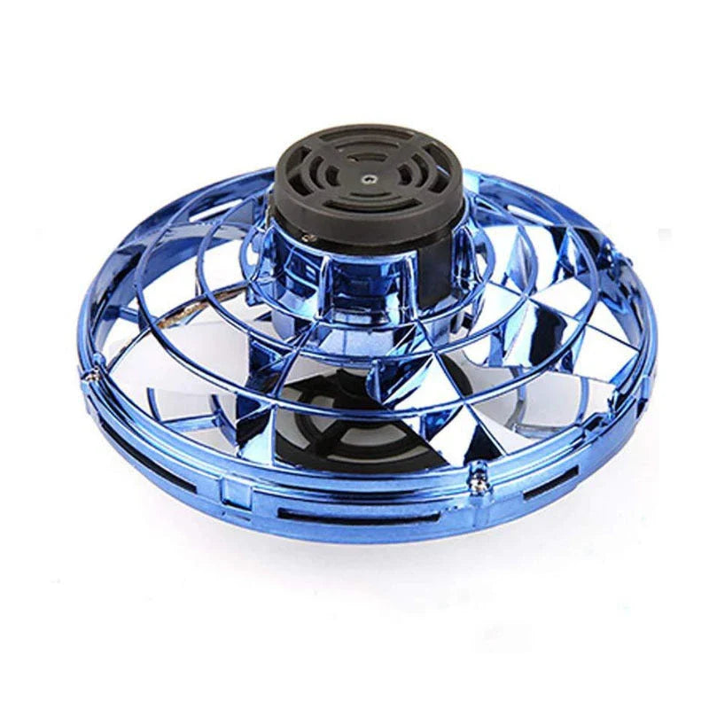 Remote control drone toy performing aerial acrobatics with intuitive manual controls and durable construction