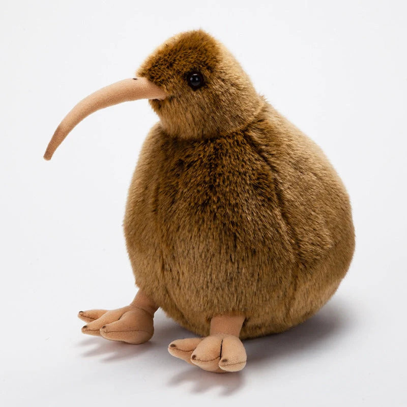 Simulation Kiwi Doll New Zealand National Bird Plush in brown